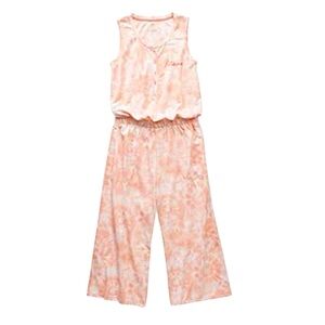 SLEEP CHIC “Mommy & Me” Tie-dye Romper in Pinkish-Orange/White Size XL — COMFY!
